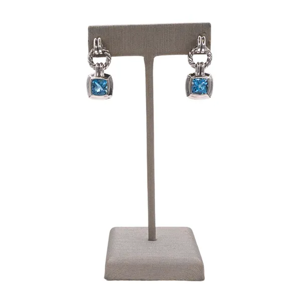 David Yurman Blue Topaz and Sterling Silver Dangle Earrings Lumina Gem Hampstead, NC