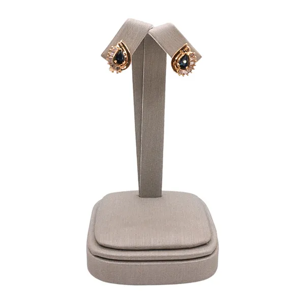 Sapphire and Diamond Earrings- 14k Yellow gold Lumina Gem Hampstead, NC