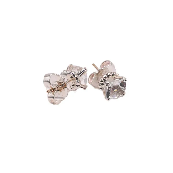 Lagos White Topaz Sterling Silver Studs Image 2 Lumina Gem Hampstead, NC