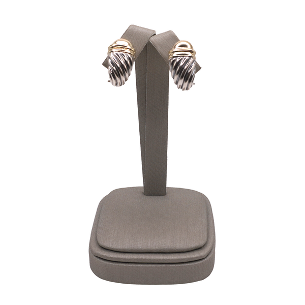 David Yurman Sterling Silver and 14k Yellow Gold Shrimp Earrings Lumina Gem Wilmington, NC