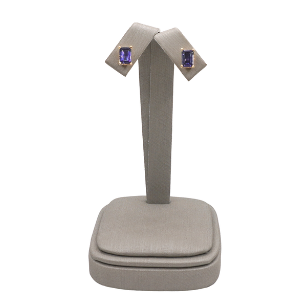 Lolite Stud Earrings- 14k Yellow Gold Lumina Gem Wilmington, NC