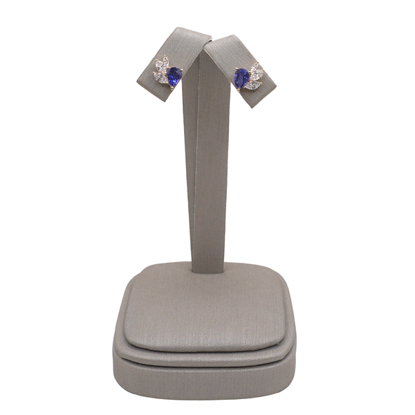 Sapphire and Diamond Earrings- 14k Yellow Gold Lumina Gem Wilmington, NC