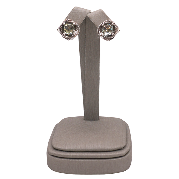 David Yurman Sterling Silver Prasiolite Infinity Studs Lumina Gem Wilmington, NC