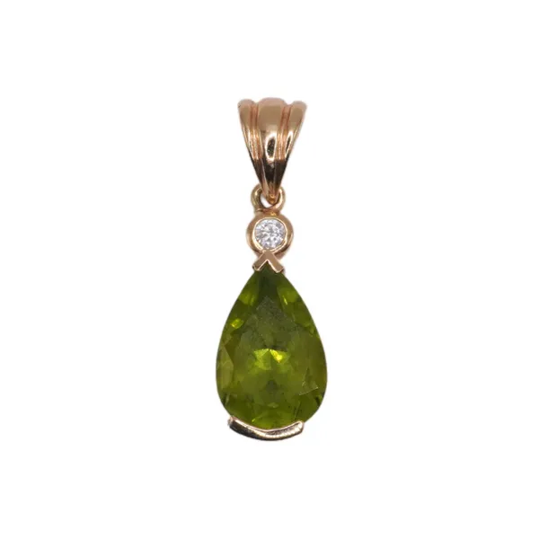 3ct Peridot and Diamond Accent Drop Pendant Lumina Gem Hampstead, NC
