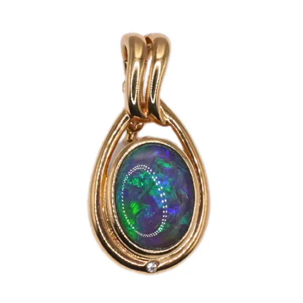 Australian Opal Enhancer- 18k Yellow Gold Lumina Gem Hampstead, NC