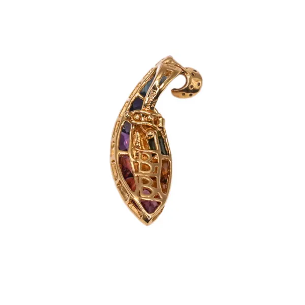 Bellarri Multistone and Diamond Pendant- 18k Yellow Gold Image 2 Lumina Gem Hampstead, NC