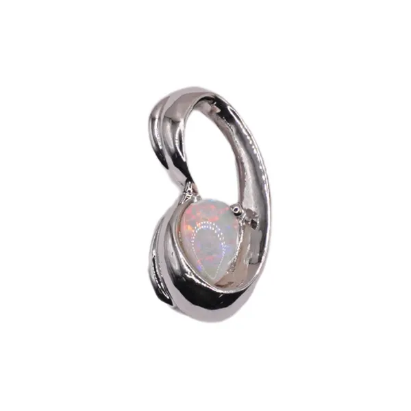 Opal Slide pendant- 14k White Gold Lumina Gem Hampstead, NC