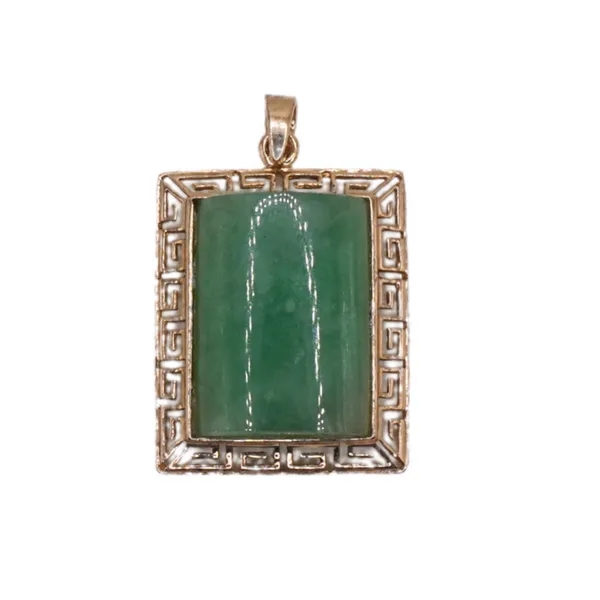 14k Yellow Gold Jade Pendant Lumina Gem Hampstead, NC