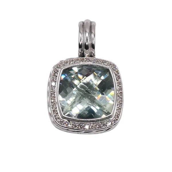 David Yurman Prasiolite and Diamond Enhancer- Sterling Silver Lumina Gem Wilmington, NC