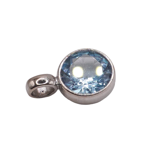 Aquamarine Pendant- 18k White Gold Image 2 Lumina Gem Wilmington, NC