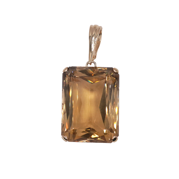 Large Citrine Pendant- 14k Yellow Gold Lumina Gem Wilmington, NC