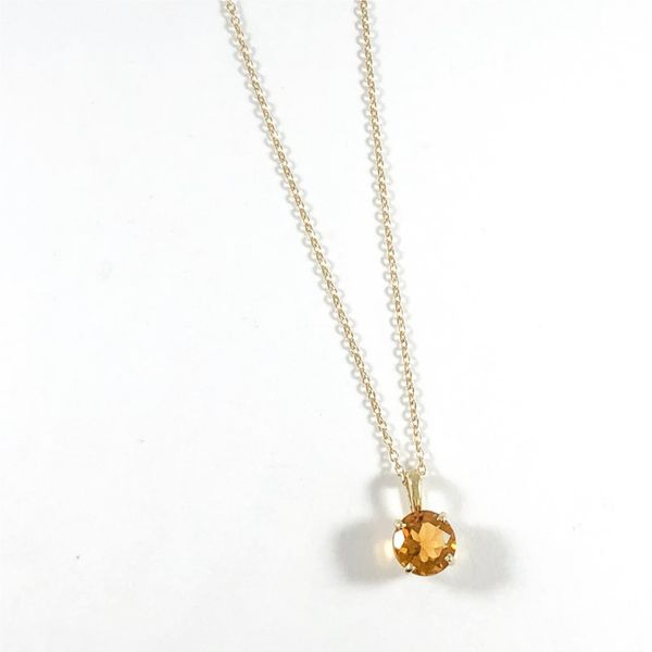 Citrine and Yellow Gold Necklace - 18