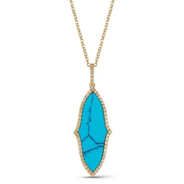 Luvente Turquoise and Diamond Necklace - 18