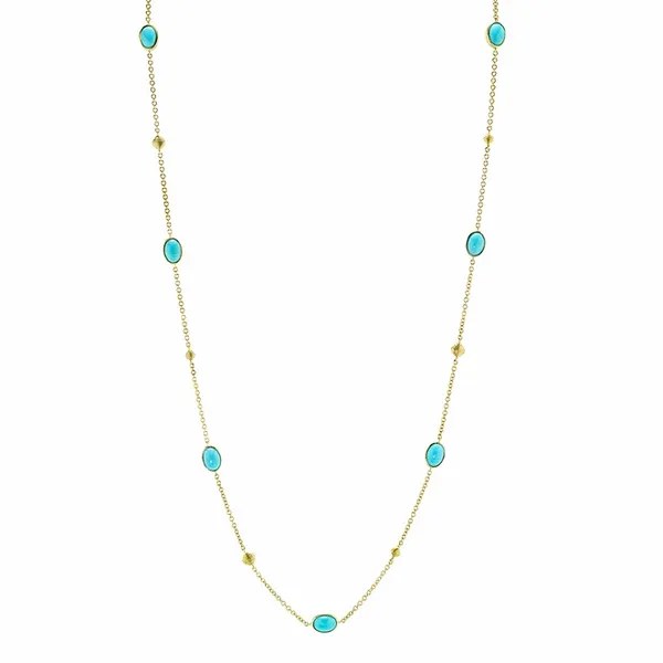 Sloane Street Turquoise 10 Station Necklace - 34 inches Lumina Gem Wilmington, NC