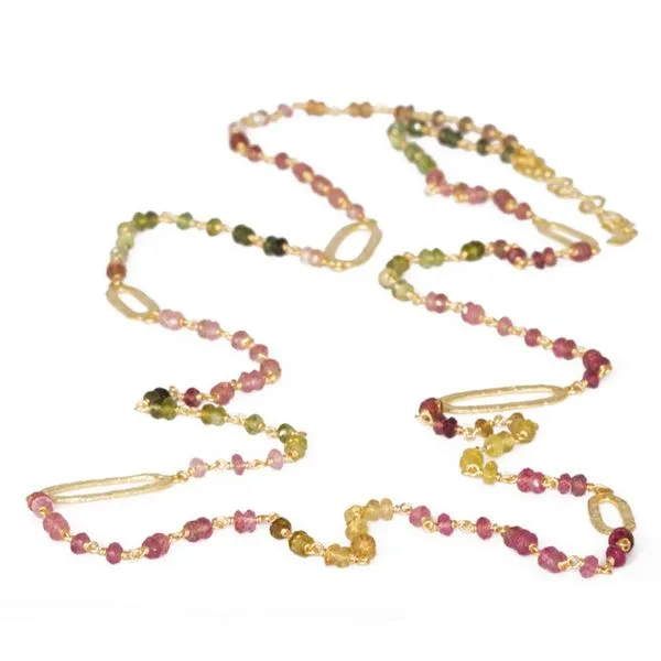 Nina Nguyen Multicolor Tourmaline Beaded Spectrum Necklace - 36