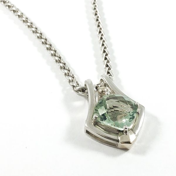 Lorenzo Two Tone Green Amethyst Necklace - 17