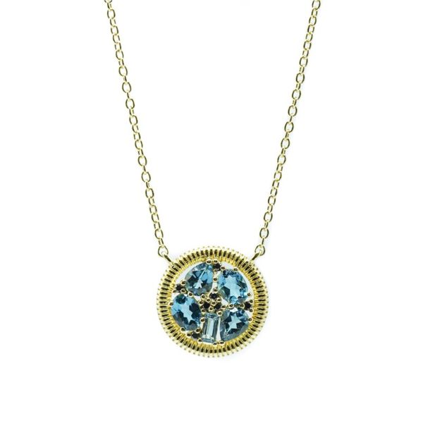 Sloane Street London Blue Topaz Necklace - 18k Yellow Gold Lumina Gem Wilmington, NC