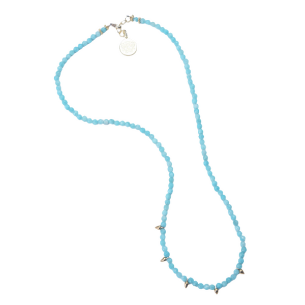 Wendy Perry Amazonite Finisterre Necklace with 24k Vermeil Matte Finish Beads Lumina Gem Wilmington, NC