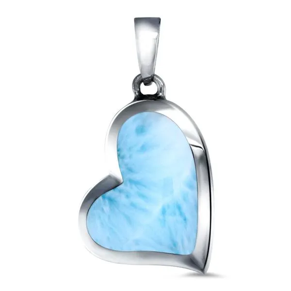 Marahlago Larimar Floating Heart Pendant - 20