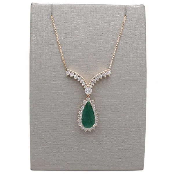 Emerald and Diamond Necklace Lumina Gem Wilmington, NC