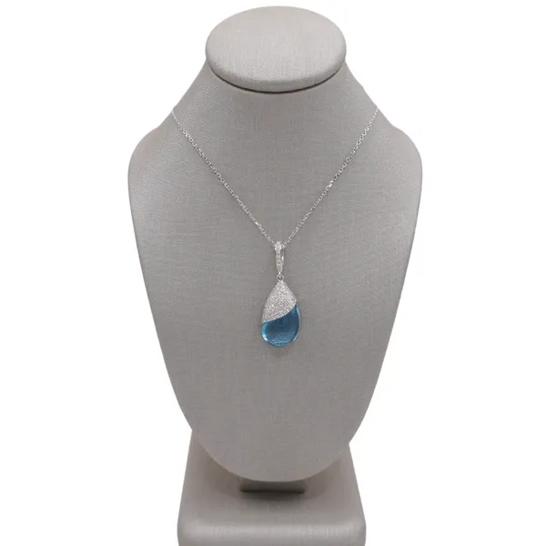 Blue Topaz and .27ctw Diamond Pendant Lumina Gem Hampstead, NC
