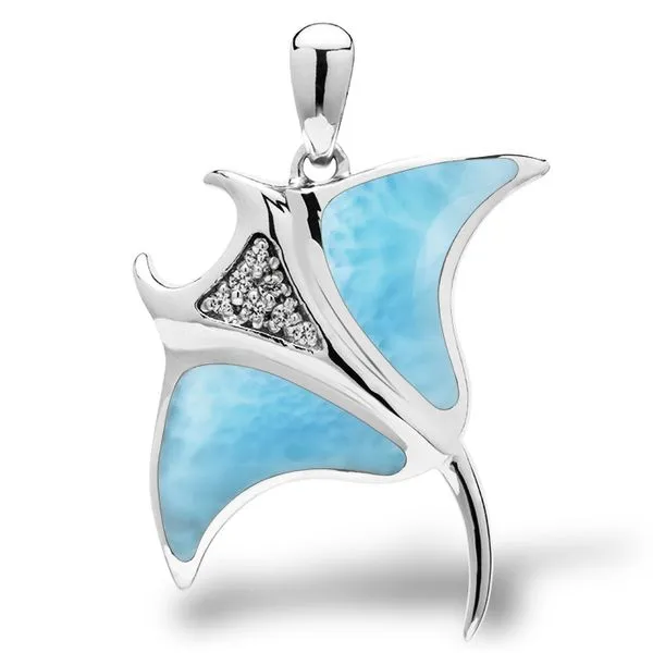 Marahlago Larimar and White Sapphire Neckalce Lumina Gem Hampstead, NC