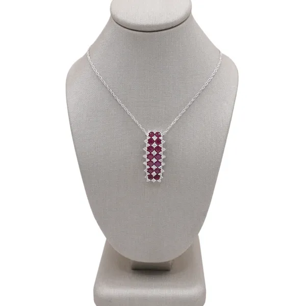 1.50ctw Ruby and .45ctw Diamond Necklace Lumina Gem Wilmington, NC