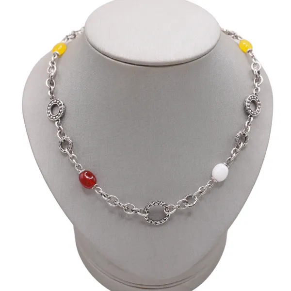 John Hardy Tri Color Agate Station Necklace Lumina Gem Hampstead, NC