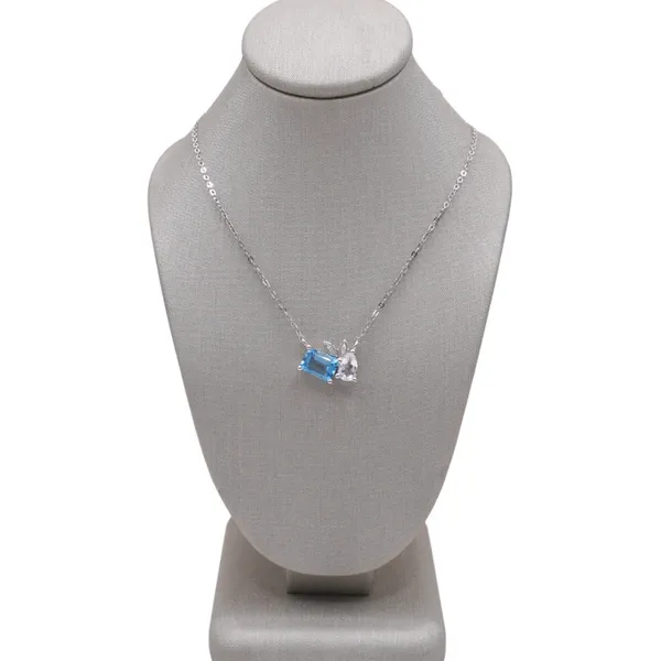 Luvente Blue Topaz and White Topaz Necklace Lumina Gem Hampstead, NC