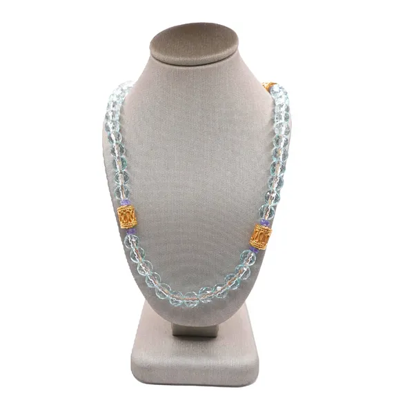Tanzanite and Light Blue Beaded Necklace Lumina Gem Hampstead, NC