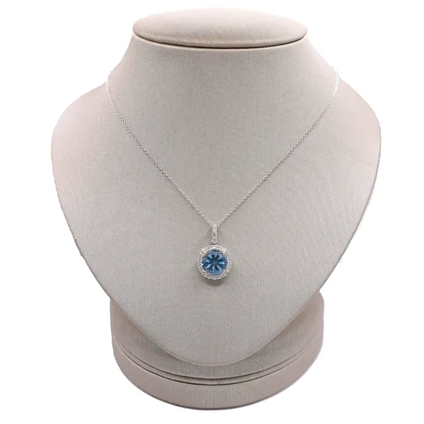 Aquamarine and Diamond Necklace- 14k White Gold Lumina Gem Hampstead, NC