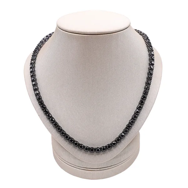 Ethos Black Spinel and Black Coated Sterling Silver Necklace Lumina Gem Hampstead, NC