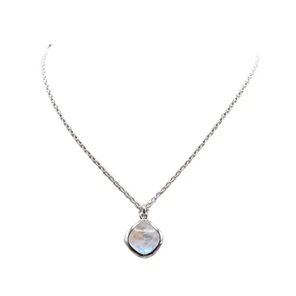 Stephen Estelle Rainbow Moonstone and Sterling Silver Necklace Lumina Gem Hampstead, NC