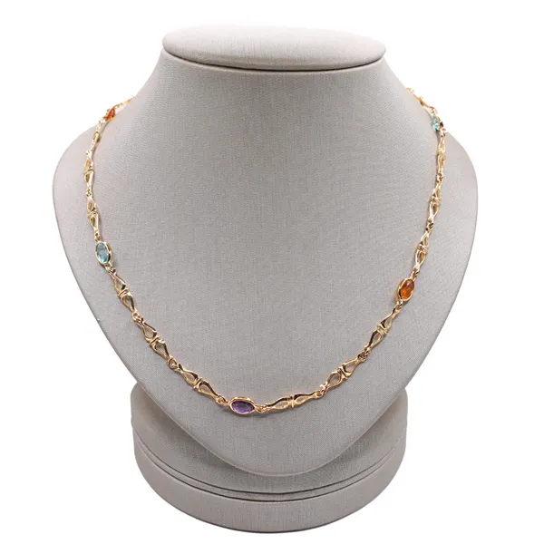 Multistone 14k Yellow Gold Necklace Lumina Gem Hampstead, NC