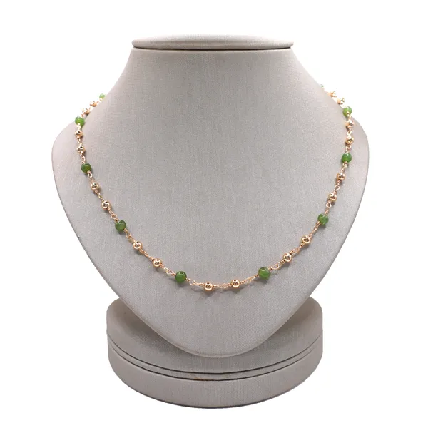 Nephrite Jade Necklace- 14k Yellow Gold Lumina Gem Hampstead, NC
