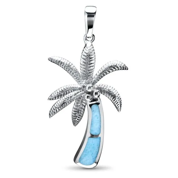 Marahlago Inlay Palm larimar necklace Lumina Gem Hampstead, NC