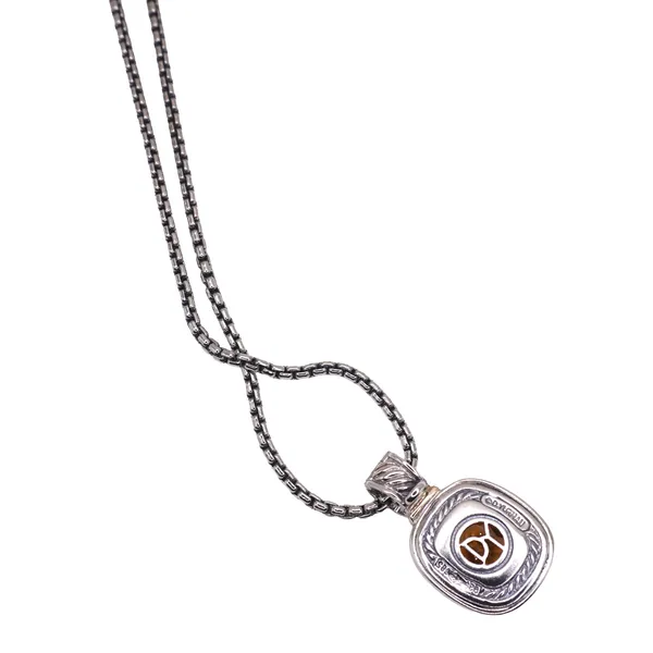 David Yurman Citrine Enhancer Round Box Chain Necklace Image 2 Lumina Gem Hampstead, NC