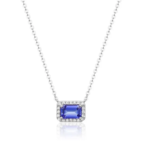 Luvente .80ct Tanzanite and .05ctw Diamond Necklace Lumina Gem Wilmington, NC