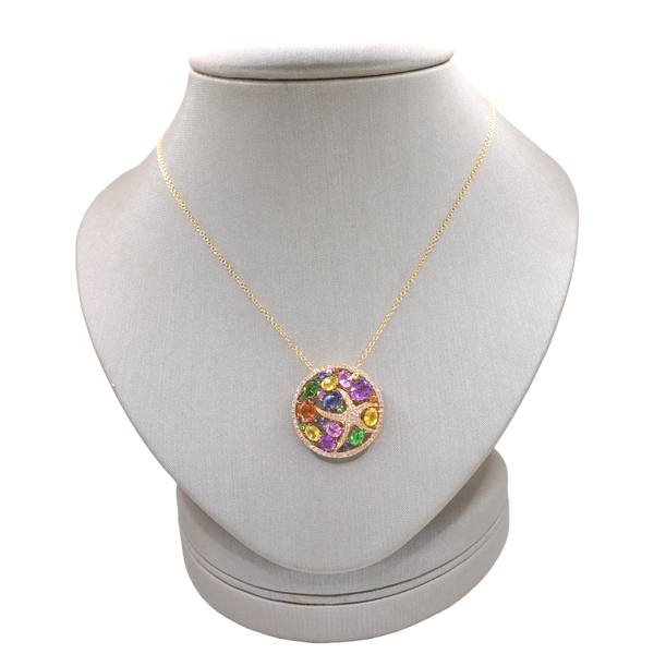 Effy Multigem and Diamond Starfish Necklace- 14k Yellow Gold Lumina Gem Wilmington, NC