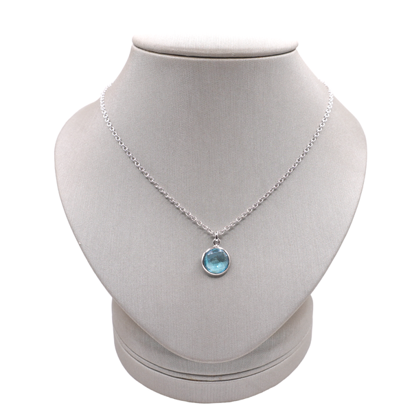 Stephen Estelle Blue Topaz Necklace- Sterling Silver Lumina Gem Wilmington, NC