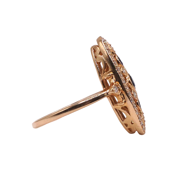 .44ctw Sapphire and .58ctw Diamond Ring- 14k Yellow Gold Image 2 Lumina Gem Wilmington, NC