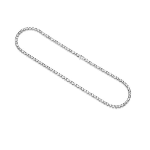 Ethos White Sapphire Necklace- Sterling Silver Lumina Gem Wilmington, NC