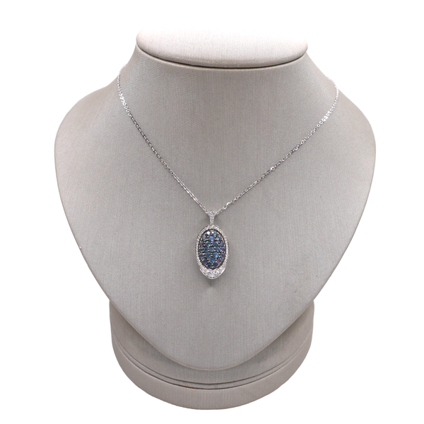 1.41 Alexandrite and Diamond Necklace- 18k White Gold Lumina Gem Wilmington, NC