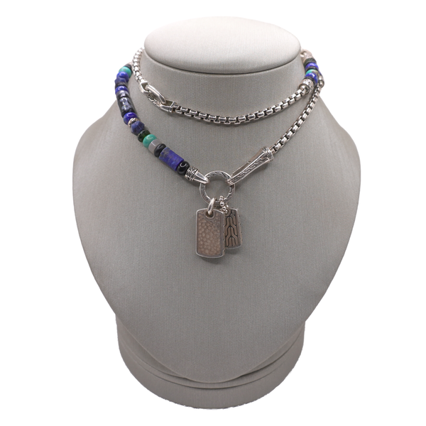 John Hardy Sterling Silver and Multigem Necklace Image 2 Lumina Gem Wilmington, NC