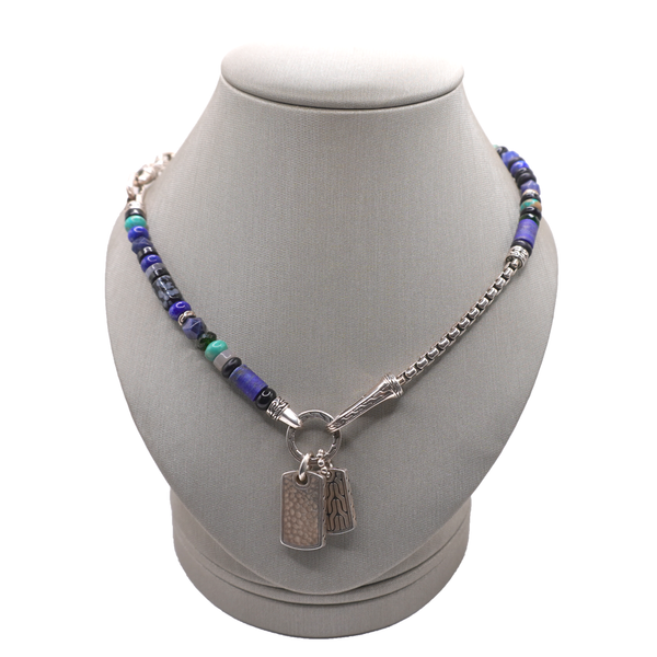 John Hardy Sterling Silver and Multigem Necklace Lumina Gem Wilmington, NC