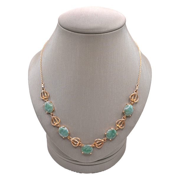 Jade Necklace- 14k Yellow Gold Lumina Gem Wilmington, NC