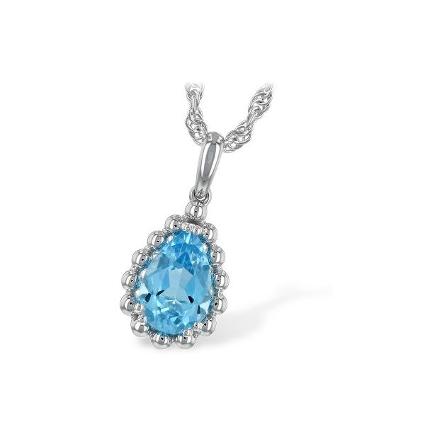 Allison-Kaufman Blue Topaz Necklace- 14k White Gold Lumina Gem Wilmington, NC