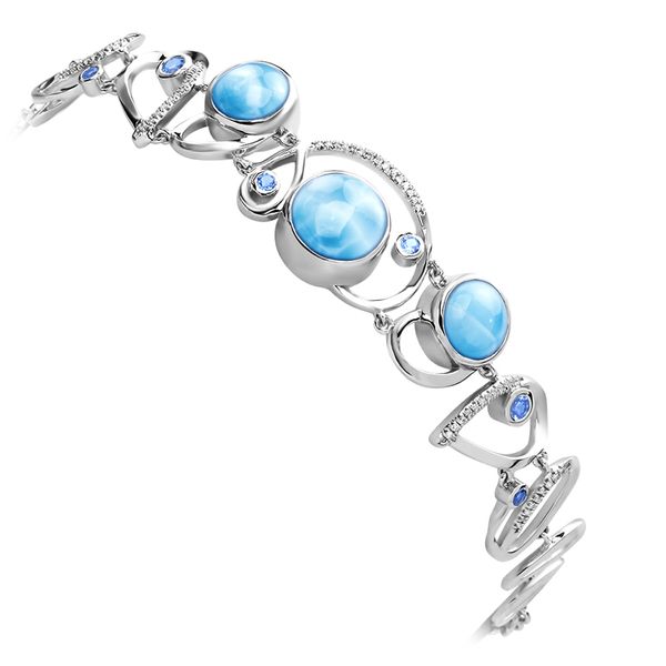 Marahlago Mia Larimar, Blue Spinel, and White Sapphire Bracelet Lumina Gem Wilmington, NC