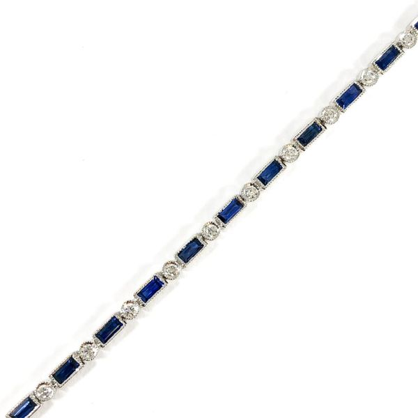 Venetti Sapphire and Diamond Tennis Bracelet Image 2 Lumina Gem Wilmington, NC