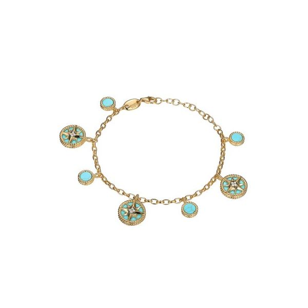 Charles Garnier Synthetic Turquoise and Gold Vermeil Bracelet Lumina Gem Wilmington, NC